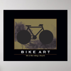 Póster bonita bicicleta. ciclismo.