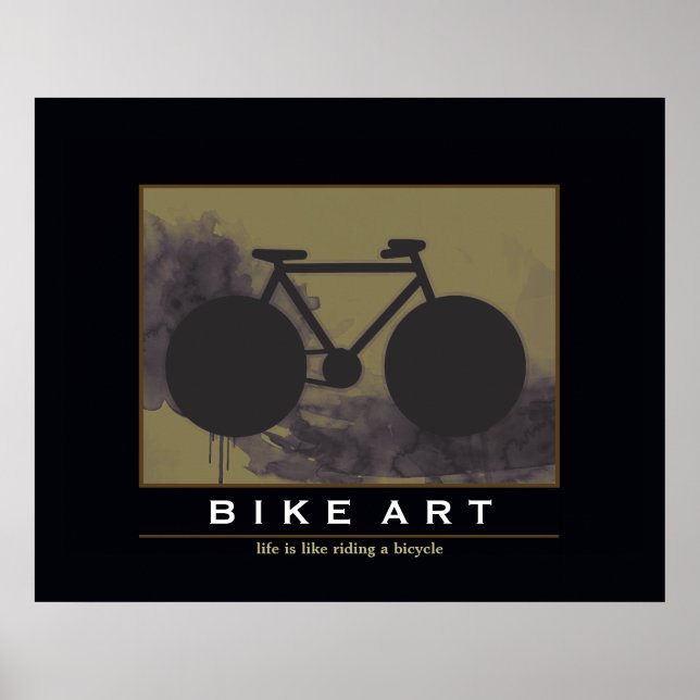 Póster bonita bicicleta. ciclismo. (Frente)