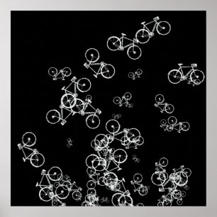 Póster bonita bicicleta. ciclismo.