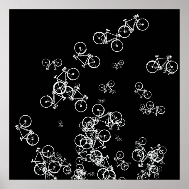 Póster bonita bicicleta. ciclismo. (Frente)