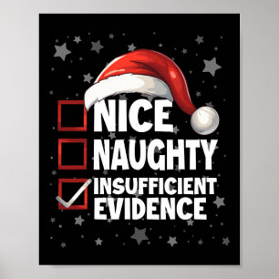 Póster Bonita evidencia insuficiente de Santa Claus Chr