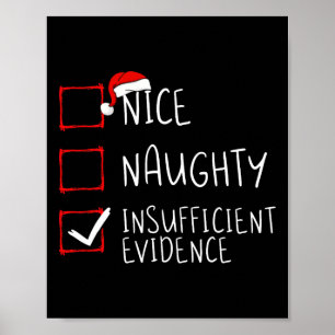 Póster Bonita evidencia insuficiente navidades santa