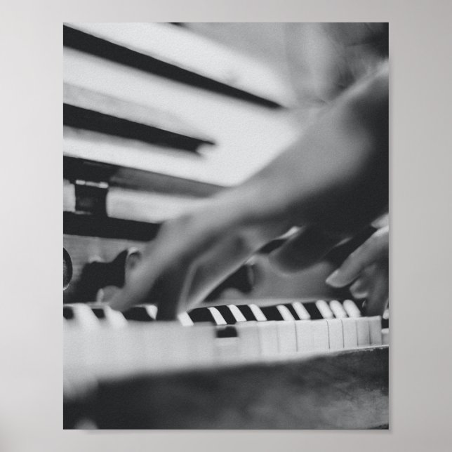 Póster Bonita obra de piano (Frente)