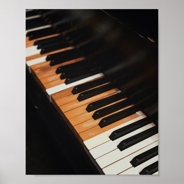 Póster Bonita obra de piano (Frente)