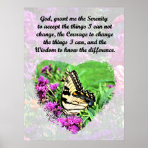 BONITA ORACIÓN DE SERENIDAD FLORAL Y DE MARIPOSA