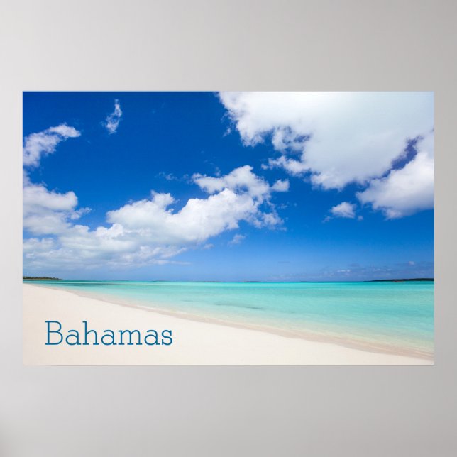 Póster Bonita playa caribeña (Frente)