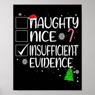 Póster Bonita Traviesa Evidencia Insuficiente Navidad Fam