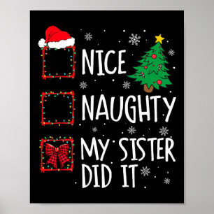 Póster Bonita traviesa, mi hermana hizo navidad a los hom