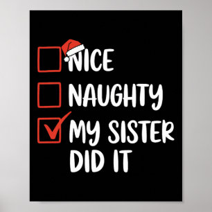 Póster Bonita traviesa, mi hermana lo hizo Navidades de S