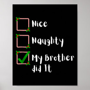 Póster Bonita traviesa mi hermano hizo Navidades a mi fam