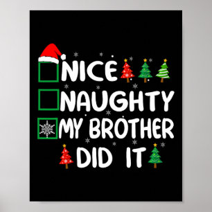 Póster Bonita traviesa mi hermano hizo que los Navidades