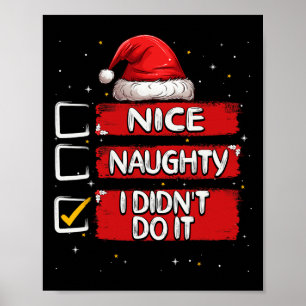 Póster Bonita traviesa que no hice Navidades Lista Santa