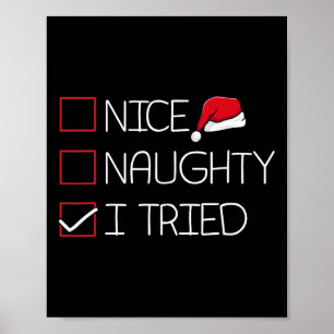 Póster Bonita traviesa que probé a los Navidades Humor di