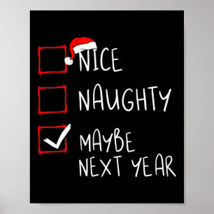Póster Bonita traviesa quizás el próximo año Navidades di