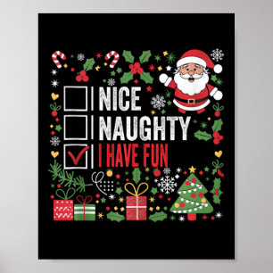 Póster Bonita traviesa, tengo divertidos Navidades divert