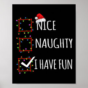 Póster Bonita traviesa Tengo Navidades divertidos lista S