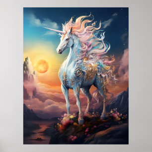 Póster Bonita unicornio