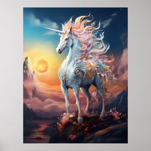 Póster Bonita unicornio (Frente)