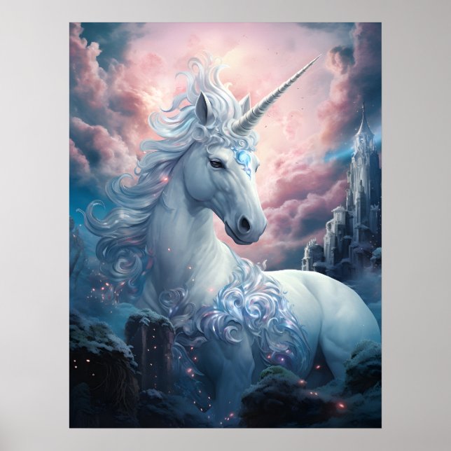 Póster Bonita unicornio (Frente)