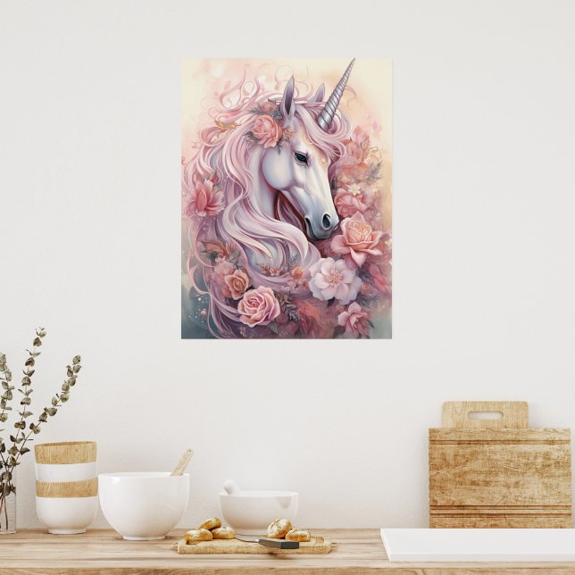 Póster Bonita unicornio (Cocina)