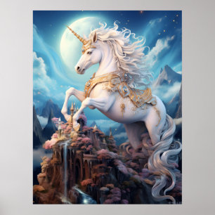 Póster Bonita unicornio