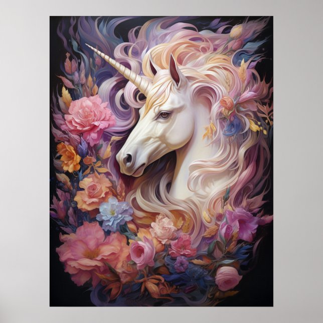 Póster Bonita unicornio (Frente)
