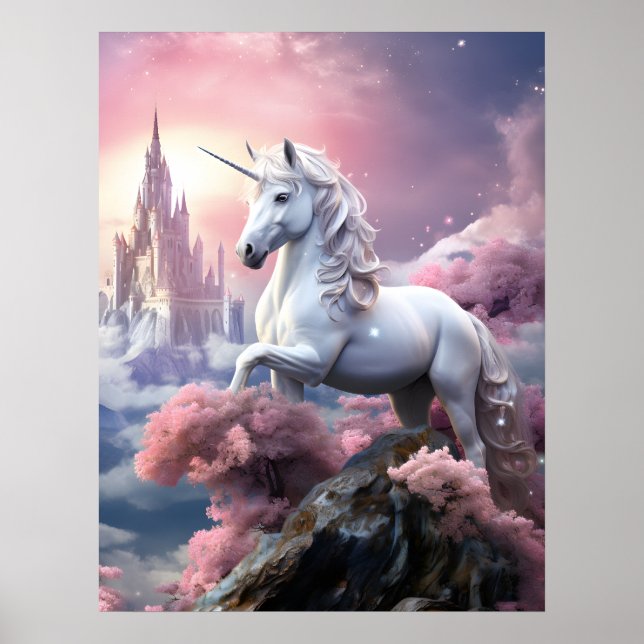 Póster Bonita unicornio (Frente)