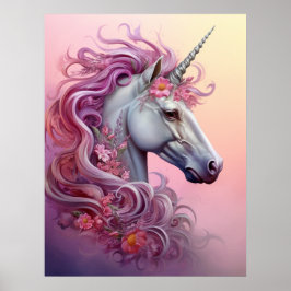 Póster Bonita unicornio