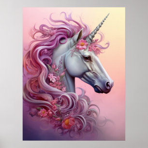 Póster Bonita unicornio