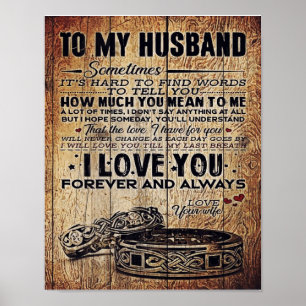 Póster Bonitas Citas A Mi Esposo   Presente Para El Hombr