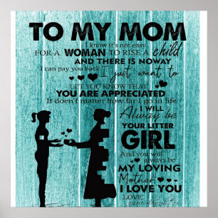 Póster Bonitas Citas A Mi Mamá Regalo Para La Madre