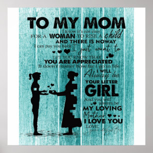Póster Bonitas Citas A Mi Mamá Regalo Para La Madre