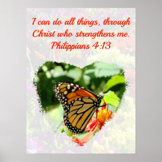 PÓSTER BONITAS FILIPINAS DE MARIPOSAS 4:13 BIBLIA VERSE