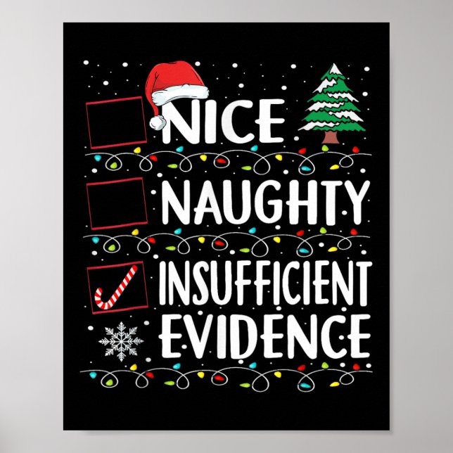 Póster Bonitas Navidades de evidencia insuficientes (Frente)