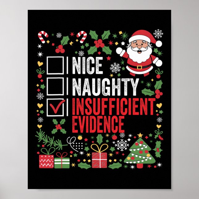 Póster Bonitas Navidades de evidencia insuficientes (Frente)