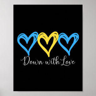 Póster Bonito Abajo Con El Amor El Síndrome De Down