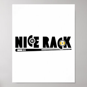 Póster Bonito billar en rack Jugador de billares Fundido