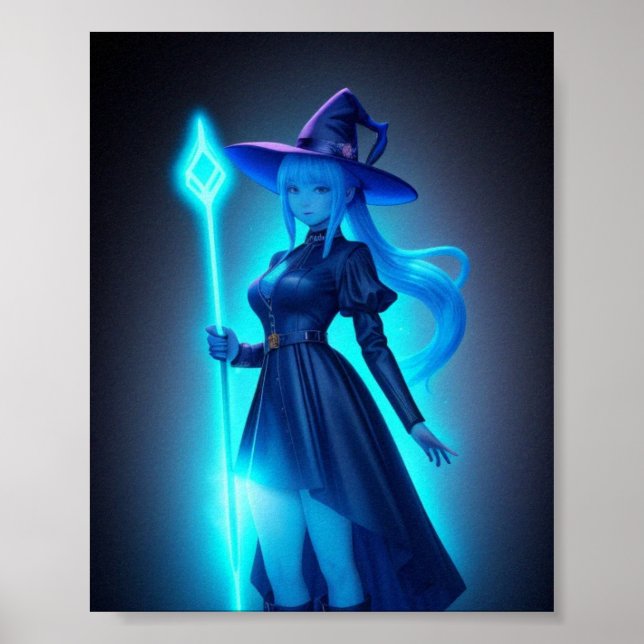 Póster Bonito Blue Witch (Frente)
