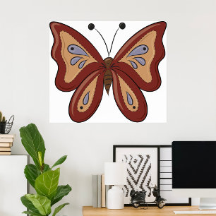 Póster Bonito Brown Butterly