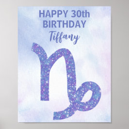 Póster Bonito Capricorn Astrología Personalizado Fiesta d