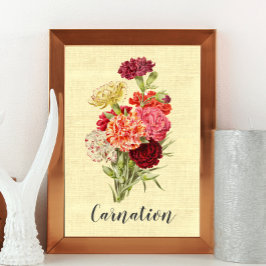 Póster Bonito Carnation Bouquet