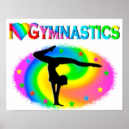 PÓSTER BONITO COLORIDA ME ENCANTA EL DISEÑO DE GIMNASTICA
