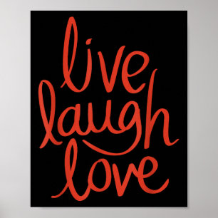Póster Bonito de amor de Live Laugh Diseño Motivador