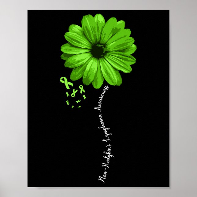 Póster Bonito de Guerrero de Concienciación por Linfoma N (Frente)