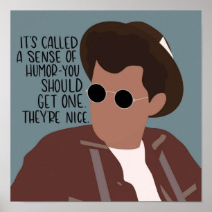 Póster Bonito en bloque de colores rosado Duckie