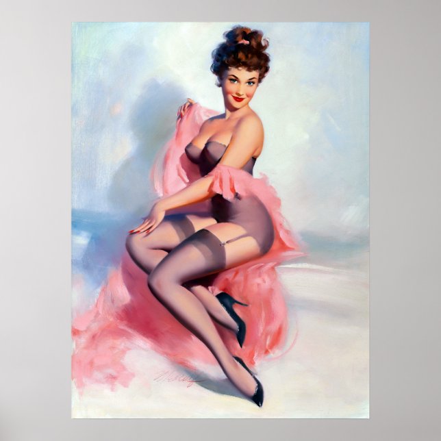 Póster Bonito en Pink Pin UP (Frente)