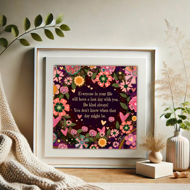 Póster Bonito Floral El Día Pasado Amabilidad Cita Inespi (Subido por el creador)