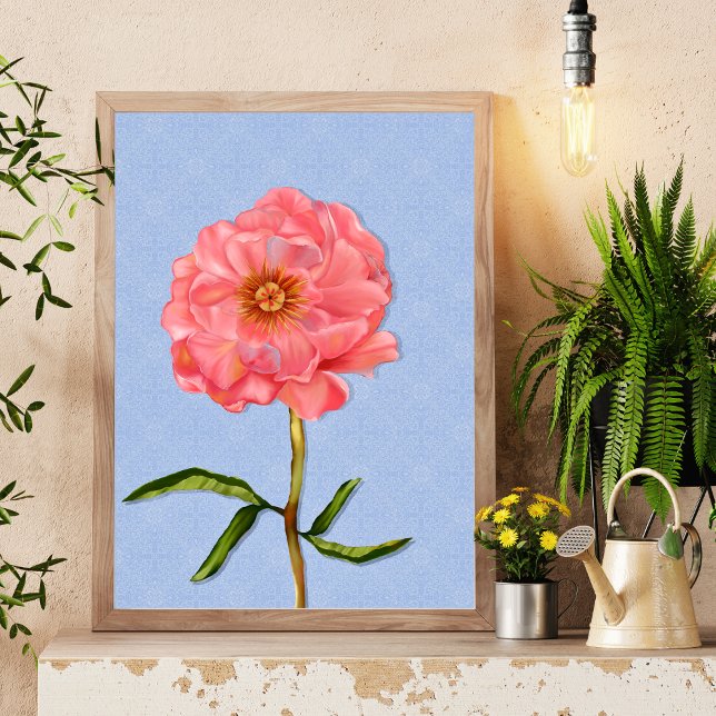 Póster Bonito floral Peony Rosa Flower Art (Subido por el creador)