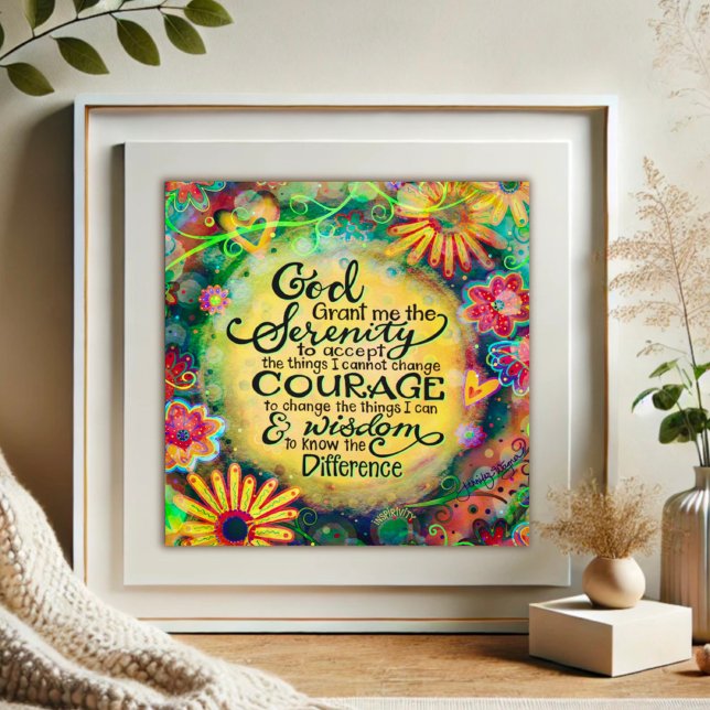 Póster Bonito Floral Serenity Prayer Inespiritualidad ama (Subido por el creador)