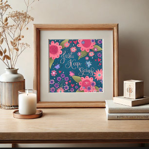 Póster Bonito Floral Sigue Cita Inespiritualidad